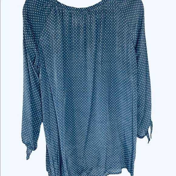 Fred David Polka Dot Relaxed fit blouse size XL - Picture 3 of 5